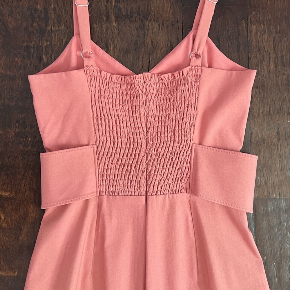 $139.00 Gianni Bini Kyra Sleeveless Lace-Up Corset Waist Wide Leg Jumpsuit SZ 4